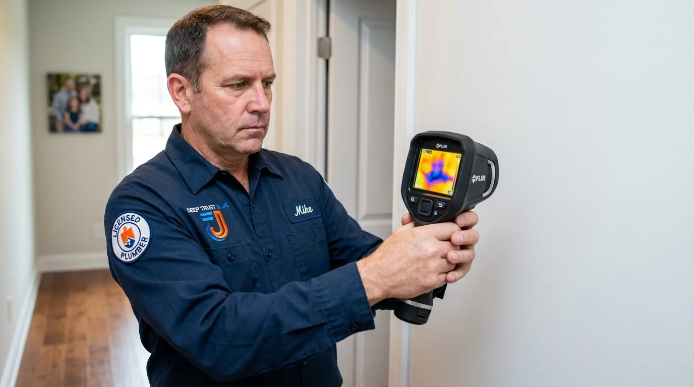 Thermal imaging leak detection by Johns Plumbing LLC in Rose Hill